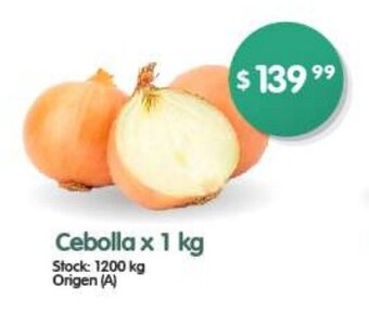 Supermercados Buenos Días Cebolla x 1 kg oferta