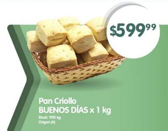 Supermercados Buenos Días Pan Criollo BUENOS DÍAS x 1 kg oferta