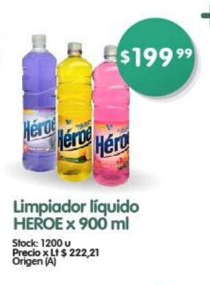 Supermercados Buenos Días Limpiador líquido HEROE x 900 ml oferta