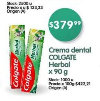 Supermercados Buenos Días Crema dental COLGATE Herbal x 90 g oferta