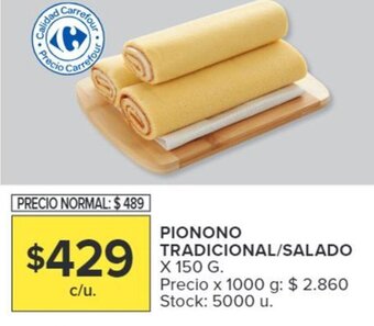Carrefour PIONONO TRADICIONAL/SALADO X 150G oferta
