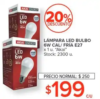 Carrefour LÁMPARA LED BULBO 6W CAL/ FRÍA E27 oferta