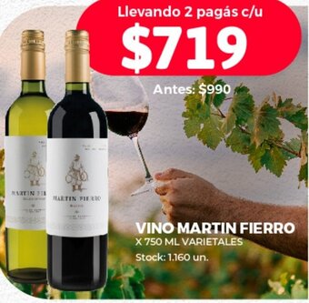 Supermercados Tadicor VINO MARTIN FIERRO X 750 ML VARIETALES oferta