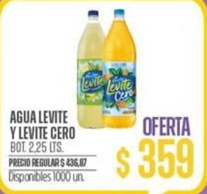 Supermercados Vea AGUA LEVITE Y LEVITE CERO BOT. 2.25 LTS. oferta