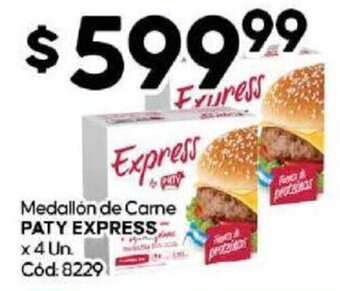 Diarco Medallón de Carne PATY EXPRESS x 4 Un Cód: 8229 oferta