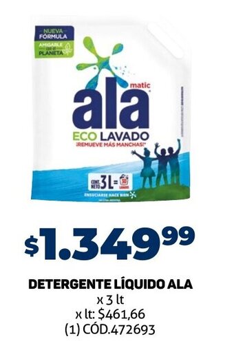 Makro DETERGENTE LÍQUIDO ALA x 3 lt oferta