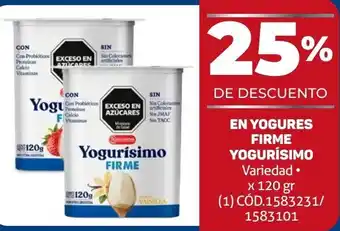 Makro EN YOGURES FIRME YOGURÍSIMO Variedad. x 120 gr oferta