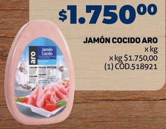 Makro JAMÓN COCIDO ARO x kg oferta