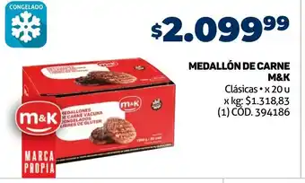 Makro MEDALLÓN DE CARNE M&K Clásicas x 20 u oferta