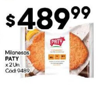 Diarco Milanesas PATY x 2 Un. Cod: 9489 oferta