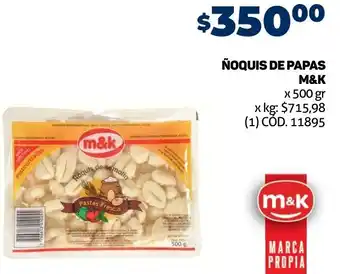 Makro ÑOQUIS DE PAPAS M&K x 500 gr oferta