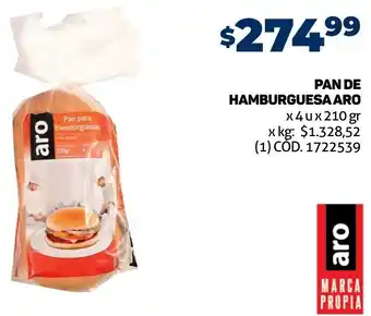 Makro PAN DE HAMBURGUESA ARO x 4ux 210 gr oferta