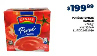 Makro PURÉ DE TOMATE CANALE x 220 gr oferta