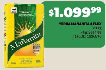 Makro YERBA MAÑANITA 4 FLEX x 1 kg oferta