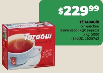 Makro TÉ TARAGÜI Sin ensobrar diamantado x 50 saquitos oferta