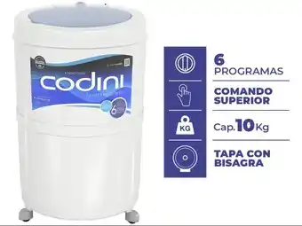 Cetrogar Lavarropas silent 4052 10kg codini oferta