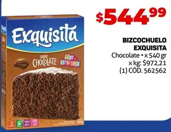 Makro BIZCOCHUELO EXQUISITA Chocolate x 540 gr oferta