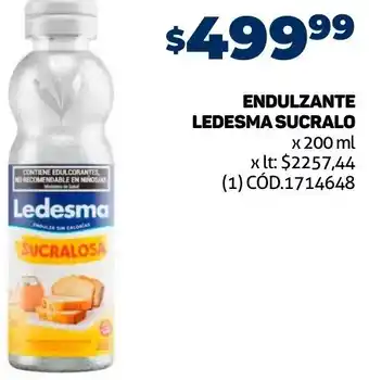 Makro ENDULZANTE LEDESMA SUCRALO x 200 ml oferta