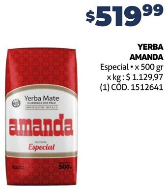 Makro YERBA AMANDA x 500gr oferta
