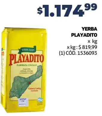 Makro YERBA PLAYADITO x kg oferta