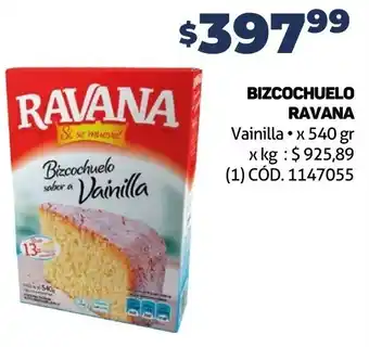 Makro BIZCOCHUELO RAVANA Vainilla x 540 gr oferta
