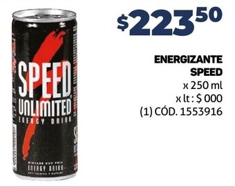 Makro ENERGIZANTE SPEED x 250 ml oferta