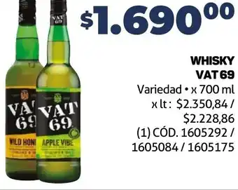 Makro WHISKY VAT 69 Variedad • x 700 ml oferta