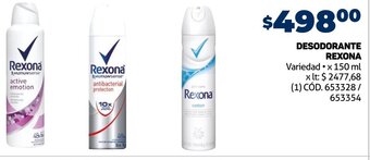 Makro DESODORANTE REXONA Variedad x 150 ml oferta