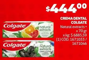 Makro CREMA DENTAL COLGATE Natural extracts. x 70 gr oferta
