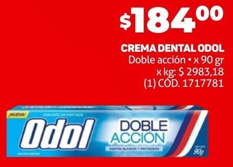 Makro CREMA DENTAL ODOL Doble acción x 90 gr oferta