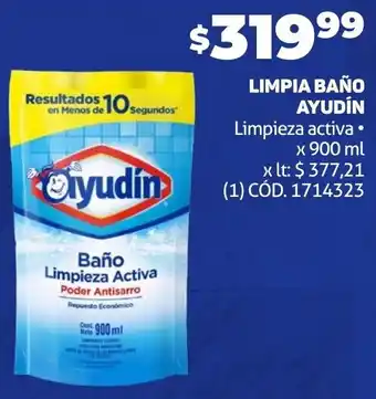 Makro LIMPIA BAÑO AYUDÍN Limpieza activa. x 900 ml oferta