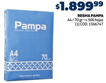 Makro RESMA PAMPA A4 / 70 gr x 500 hojas oferta