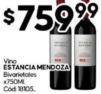 Diarco Vino ESTANCIA MENDOZA Bivarietales X 750ML oferta
