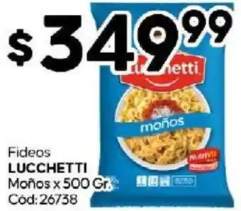 Diarco Fideos LUCCHETTI Moños x 500 Gr. oferta