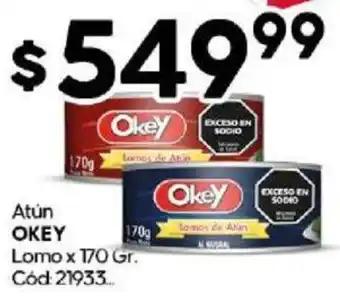 Diarco Atún OKEY 170g Lomo x 170 Gr. Cód: 21933. oferta
