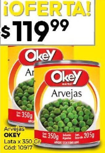 Diarco Arvejas OKEY Lata x 350 Gr oferta