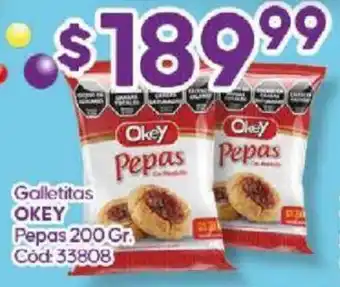 Diarco Galletitas OKEY Pepas 200 Gr. Cod: 33808 oferta