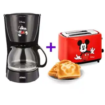 Pinturerías Rex Combo desayuno disney mickey mouse cafetera + tostadora atma oferta