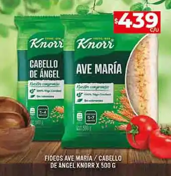 Supermercados DIA FIDEOS AVE MARÍA / CABELLO DE ANGEL KNORR X 500 G oferta