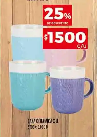Supermercados DIA TAZA CERAMICA X U. STOCK:3.000 U. oferta