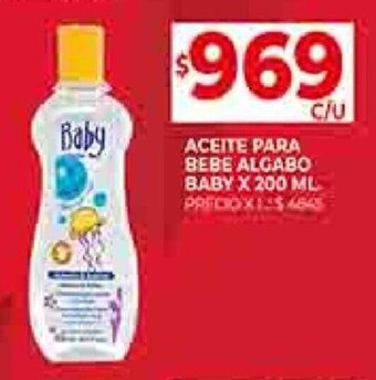 Supermercados DIA ACEITE PARA BEBE ALGABO BABY X 200 ML oferta