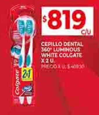 Supermercados DIA CEPILLO DENTAL LUMINOUS WHITE COLGATE X 2 U. oferta