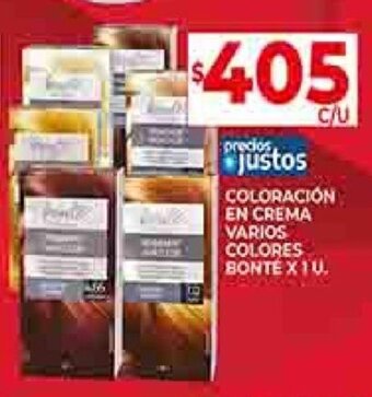 Supermercados DIA COLORACIÓN EN CREMA VARIOS COLORES BONTE X 1 U. oferta