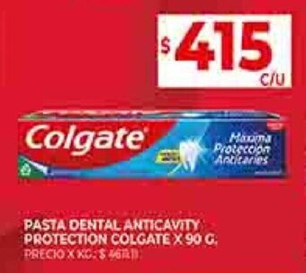 Supermercados DIA PASTA DENTAL ANTICAVITY PROTECTION COLGATE X 90 G. oferta