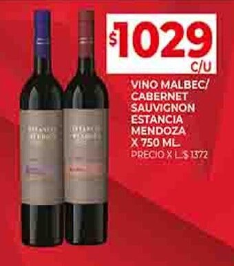 Supermercados DIA VINO MALBEC/ CABERNET SAUVIGNON ESTANCIA MENDOZA X 750 ML oferta