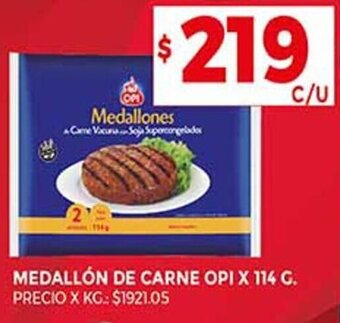 Supermercados DIA MEDALLÓN DE CARNE OPI X 114 G. oferta