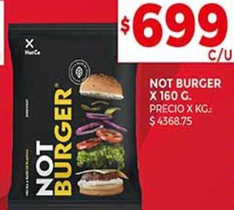 Supermercados DIA NOT BURGER X 160 G oferta