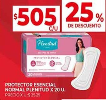 Supermercados DIA PROTECTOR ESENCIAL NORMAL PLENITUD X 20 U. oferta