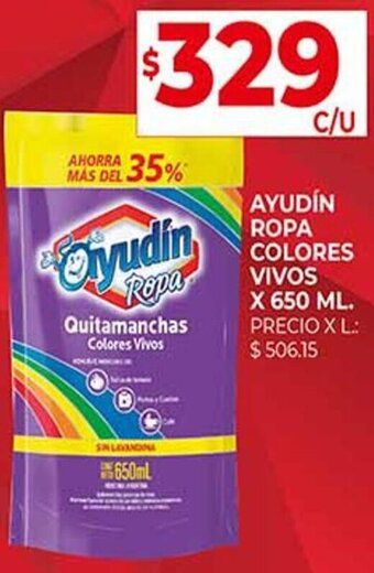 Supermercados DIA AYUDÍN ROPA COLORES VIVOS X 650 ML. oferta