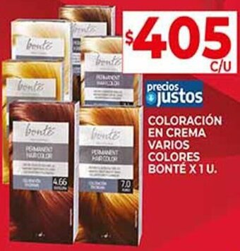 Supermercados DIA COLORACIÓN EN CREMA VARIOS COLORES BONTÉ X 1 U. oferta